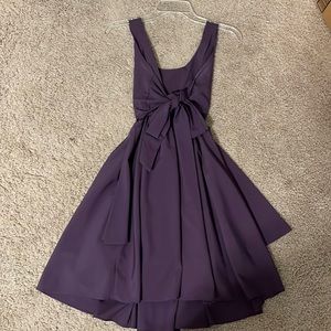 Purple flared short dress